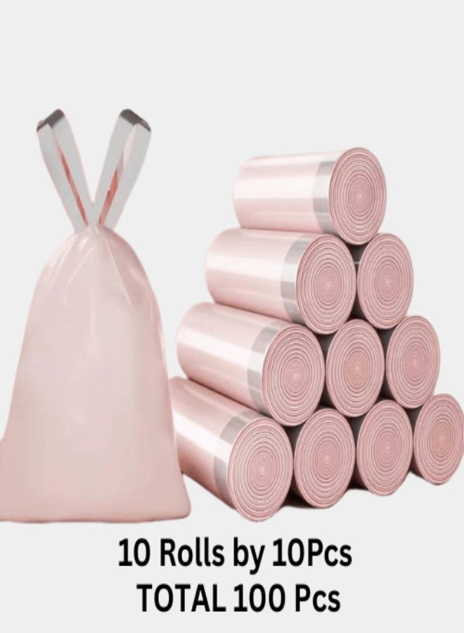 100 Pcs ( 10 rolls) 45x45 cm; Extra Thick & Strong Trash Bags Small Garbage Bags. - Image 1